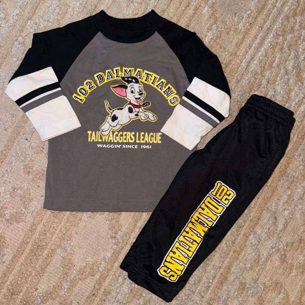 Vintage Disney 102 Dalmatians 2T 2 Piece Set Y2K